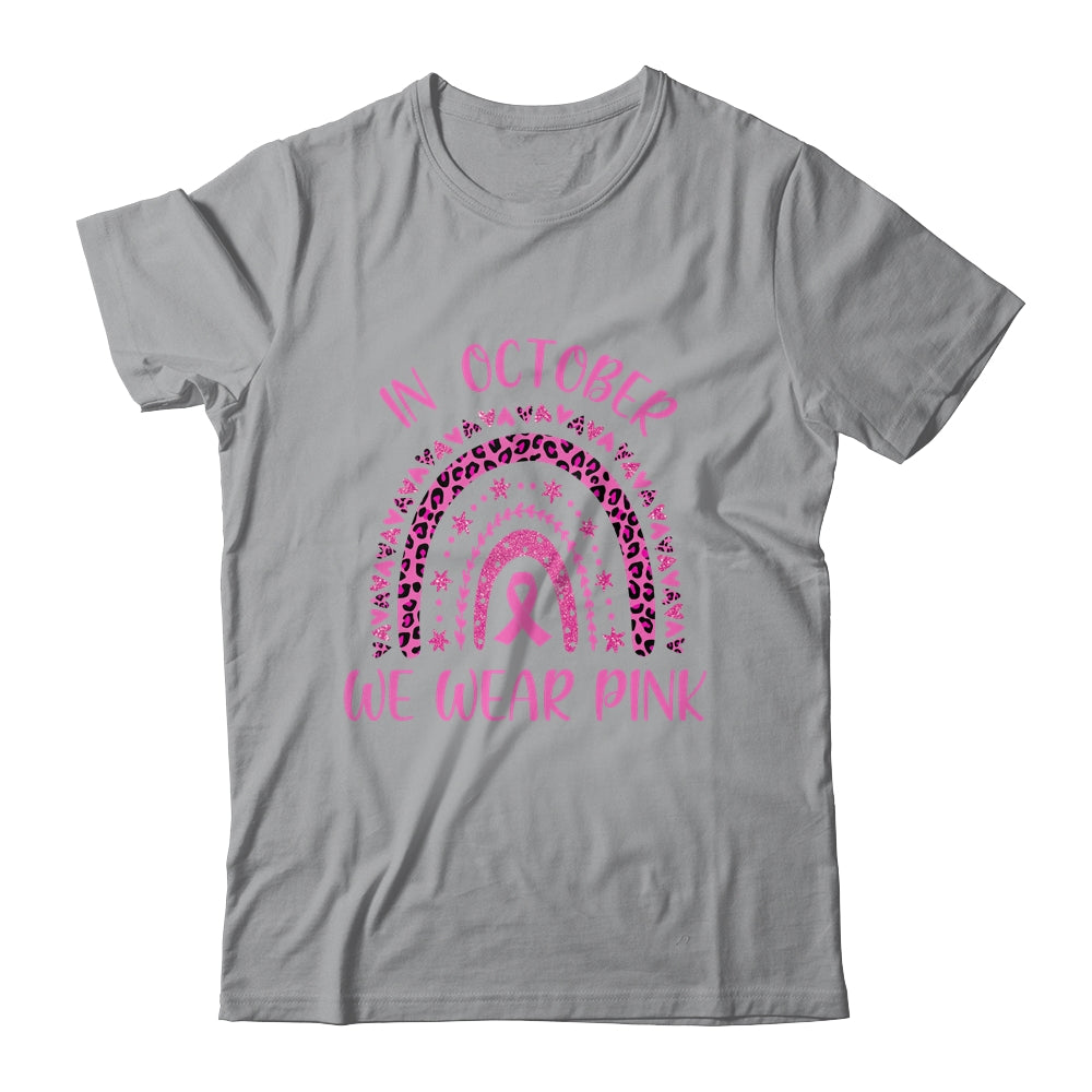 In October We Wear Pink Leopard Breast Cancer Awareness Shirt & Hoodie | siriusteestore