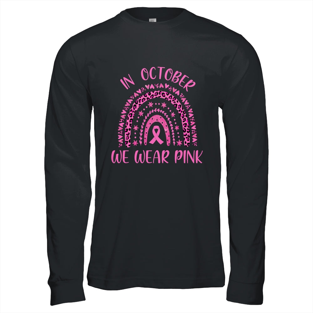 In October We Wear Pink Leopard Breast Cancer Awareness Shirt & Hoodie | siriusteestore