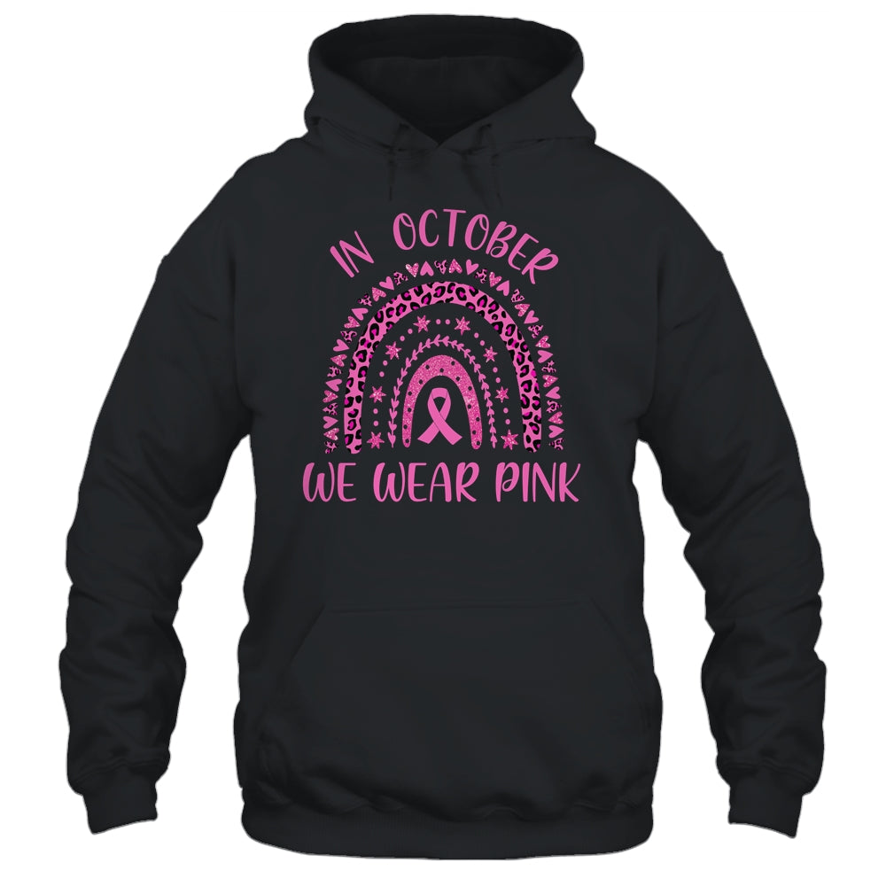 In October We Wear Pink Leopard Breast Cancer Awareness Shirt & Hoodie | siriusteestore
