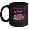 In October We Wear Pink Ribbon Truck Breast Cancer Mug | siriusteestore