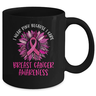 In October We Wear Pink Sunflower Breast Cancer Awareness Mug | siriusteestore