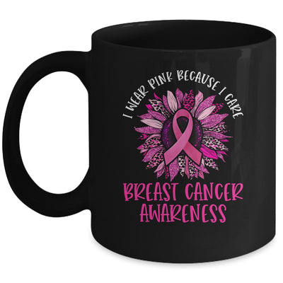 In October We Wear Pink Sunflower Breast Cancer Awareness Mug | siriusteestore