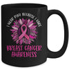 In October We Wear Pink Sunflower Breast Cancer Awareness Mug | siriusteestore