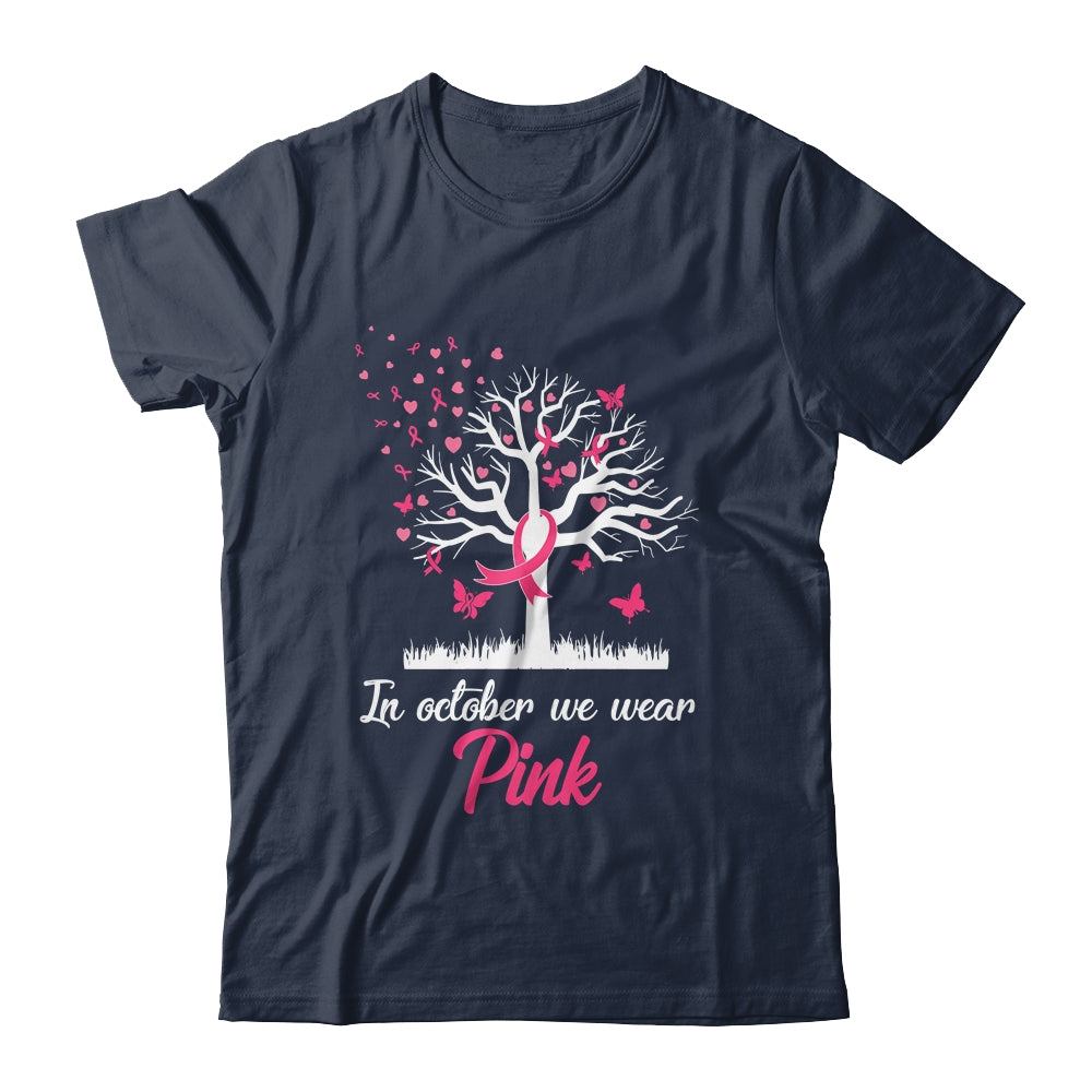 In October We Wear Pink Tree Breast Cancer Awareness Shirt & Hoodie | siriusteestore