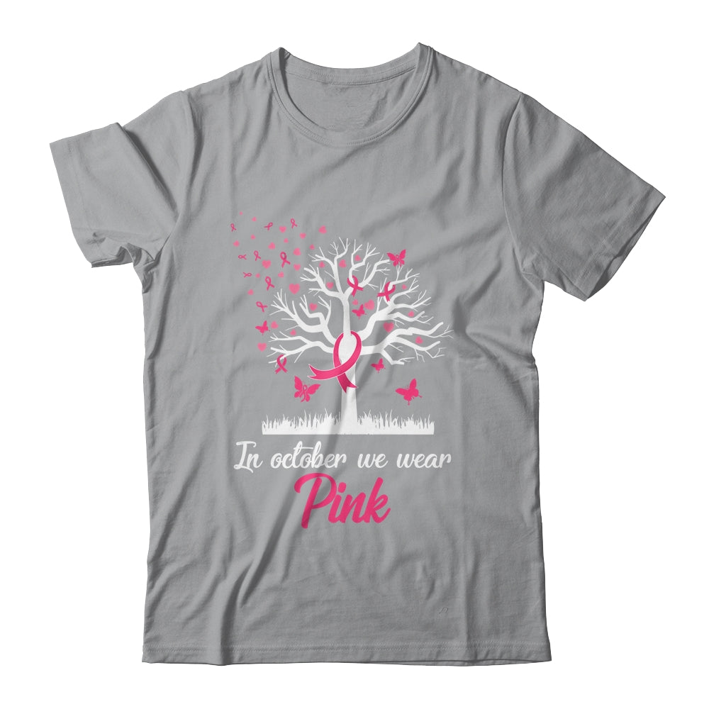 In October We Wear Pink Tree Breast Cancer Awareness Shirt & Hoodie | siriusteestore