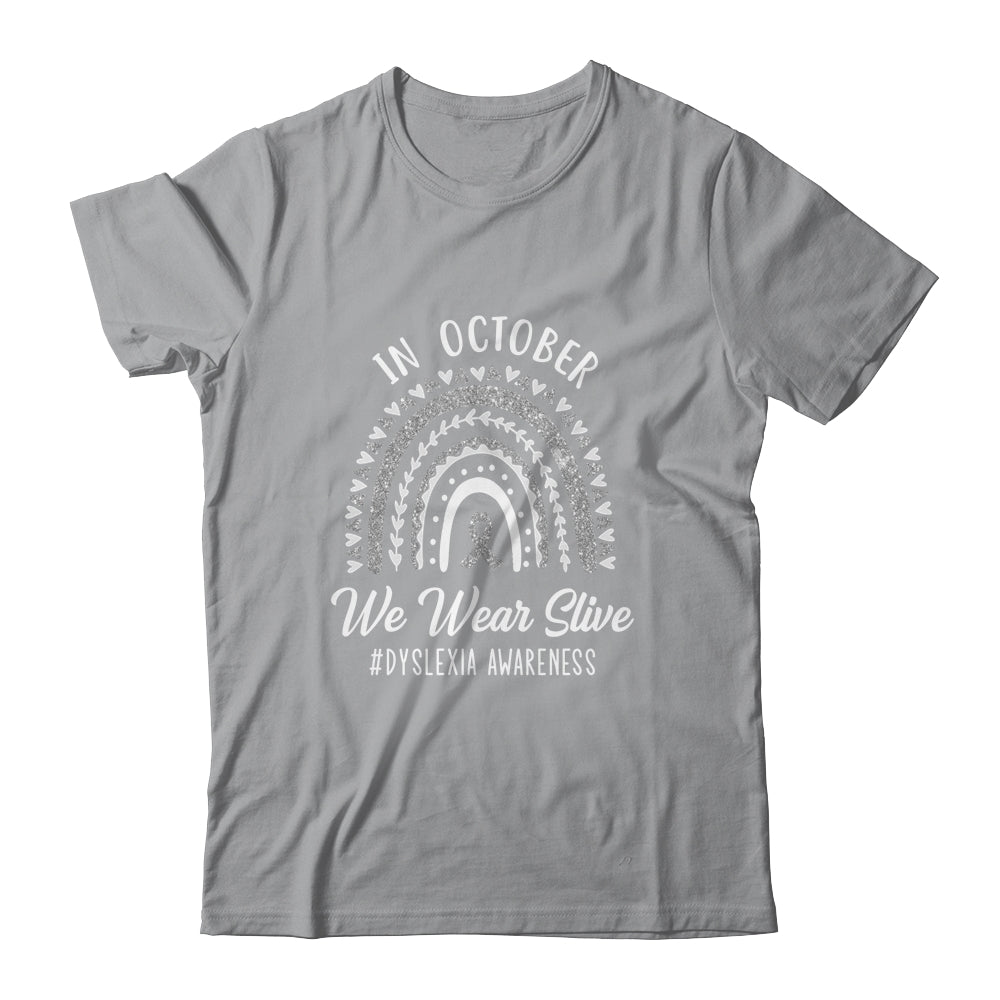 In October We Wear Silver For Dyslexia Awareness Shirt & Tank Top | siriusteestore