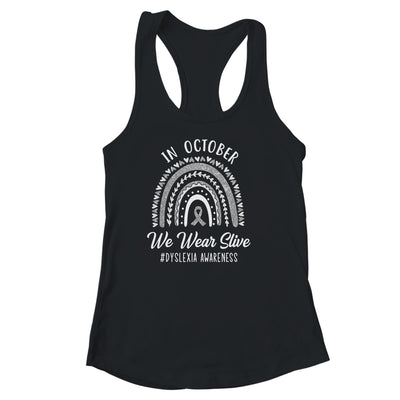 In October We Wear Silver For Dyslexia Awareness Shirt & Tank Top | siriusteestore