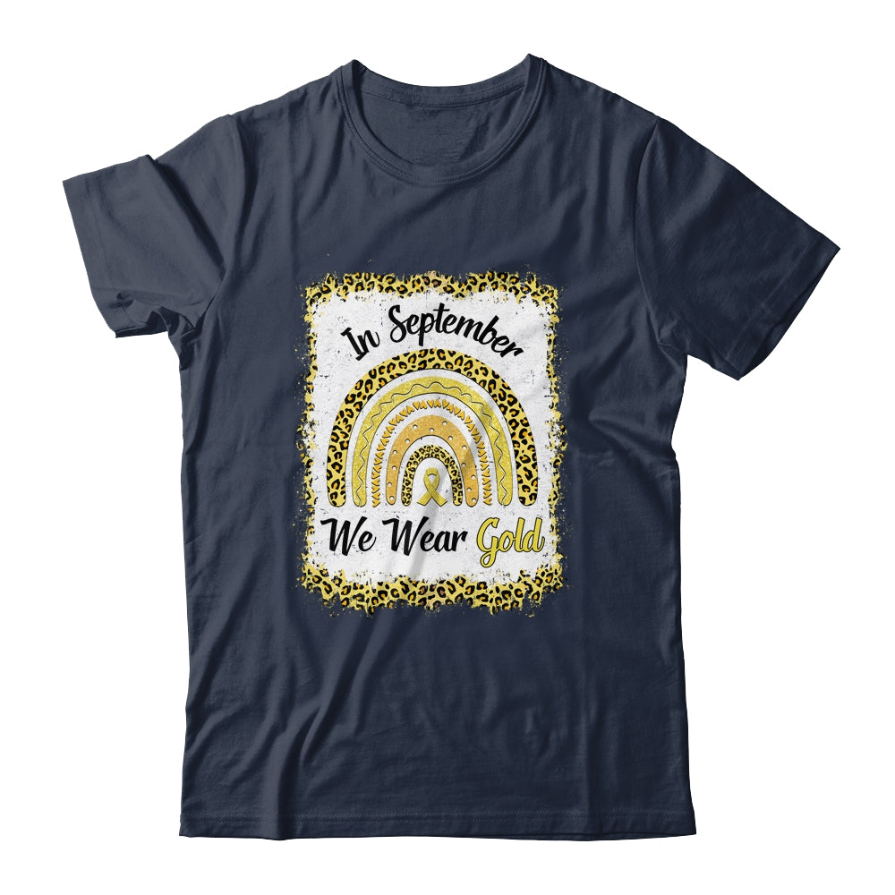 In September We Wear Gold Childhood Cancer Awareness Rainbow Shirt & Hoodie | siriusteestore