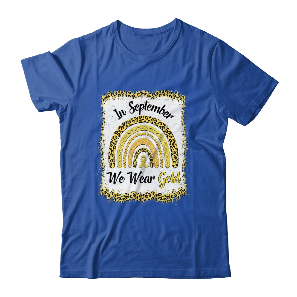 In September We Wear Gold Childhood Cancer Awareness Rainbow Shirt & Hoodie | siriusteestore