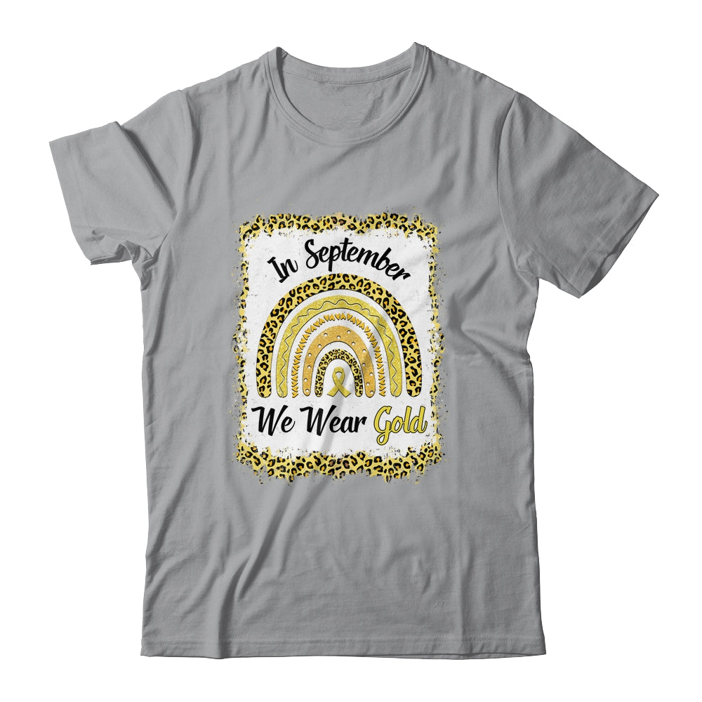 In September We Wear Gold Childhood Cancer Awareness Rainbow Shirt & Hoodie | siriusteestore