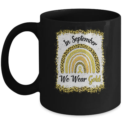 In September We Wear Gold Childhood Cancer Awareness Rainbow Mug | siriusteestore