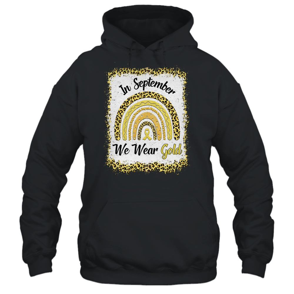 In September We Wear Gold Childhood Cancer Awareness Rainbow Shirt & Hoodie | siriusteestore