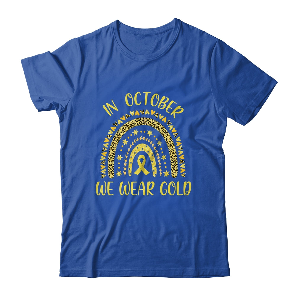 In September We Wear Gold Leopard Childhood Cancer Awareness Shirt & Hoodie | siriusteestore