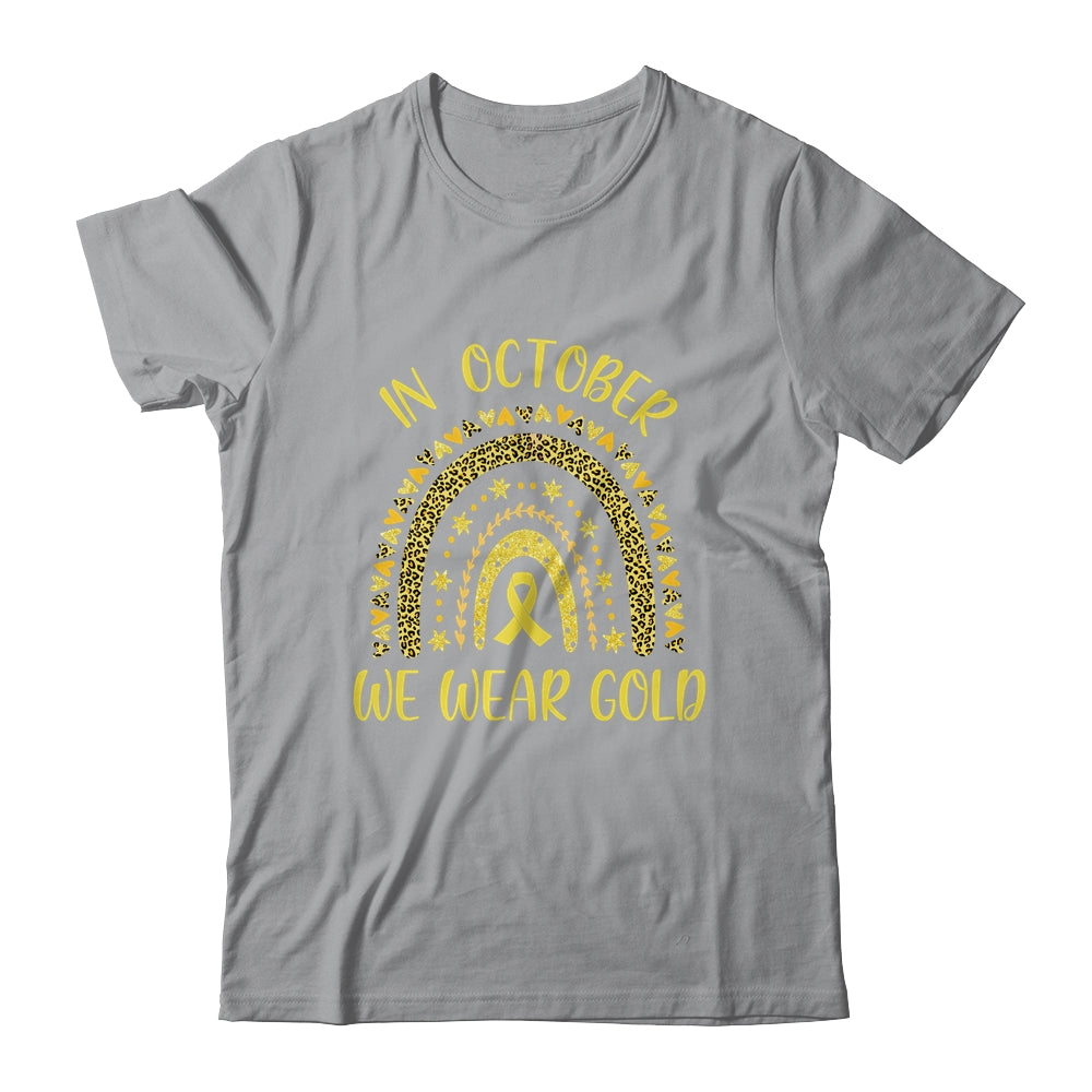 In September We Wear Gold Leopard Childhood Cancer Awareness Shirt & Hoodie | siriusteestore