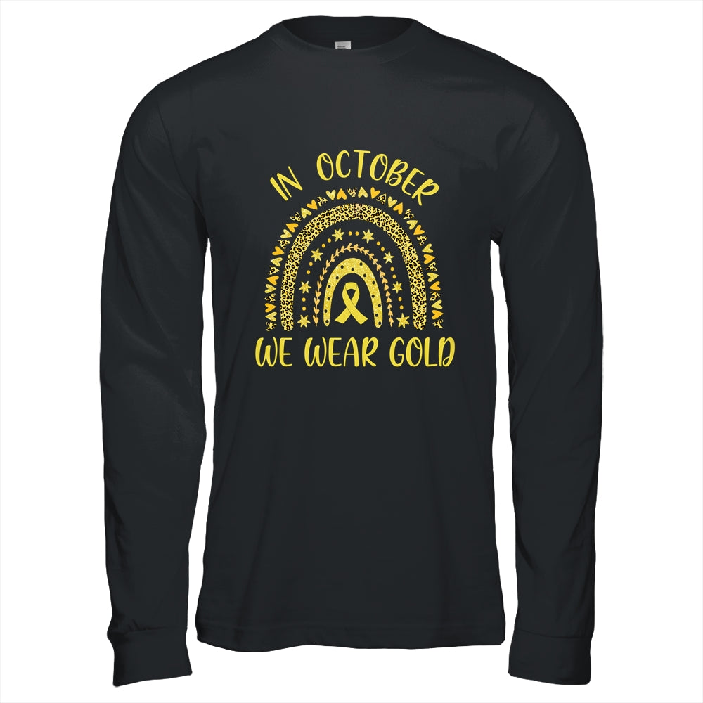 In September We Wear Gold Leopard Childhood Cancer Awareness Shirt & Hoodie | siriusteestore