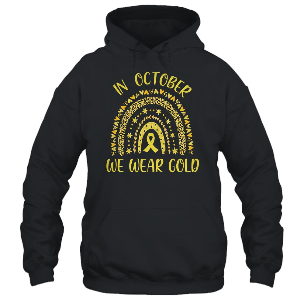 In September We Wear Gold Leopard Childhood Cancer Awareness Shirt & Hoodie | siriusteestore