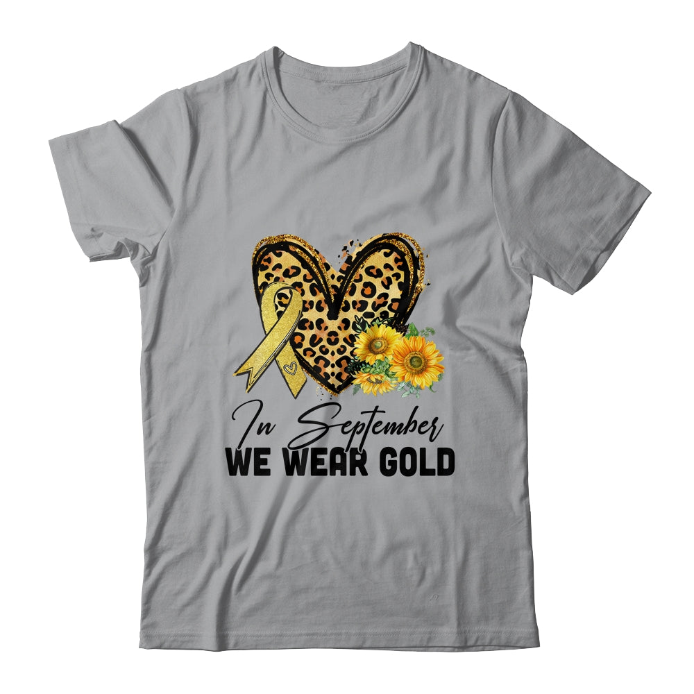 In September Wear Gold Childhood Cancer Awareness Sunflower Shirt & Hoodie | siriusteestore