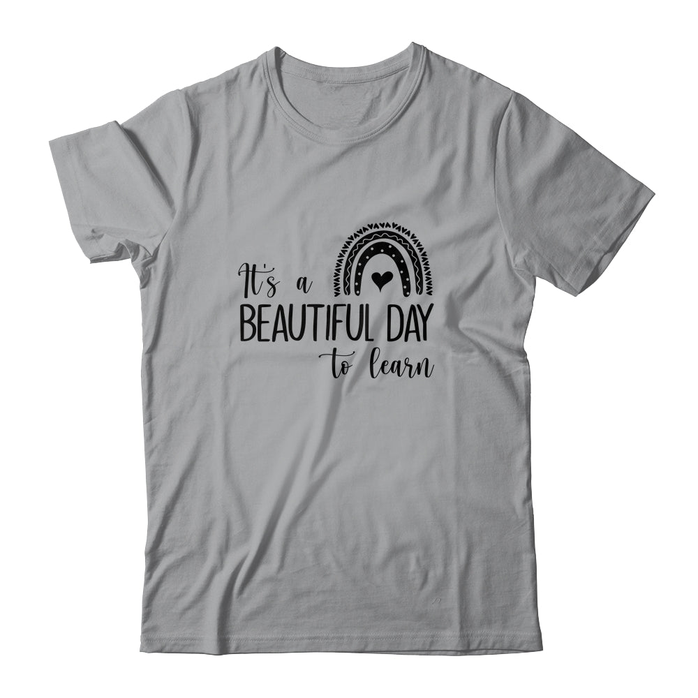 It's A Beautiful Day To Learn Rainbow Heart Shirt & Tank Top | siriusteestore