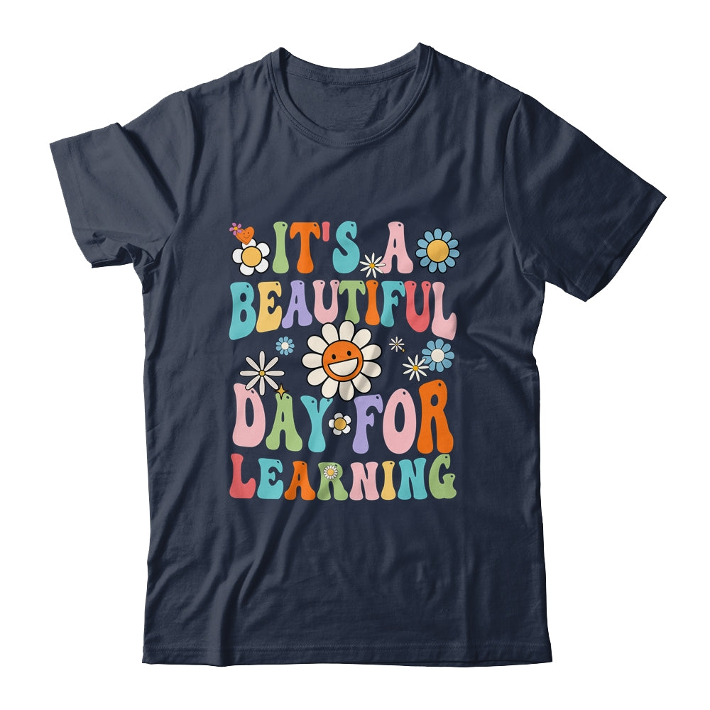 It's Beautiful Day For Learning Retro Teacher Back To School Shirt & Hoodie | siriusteestore