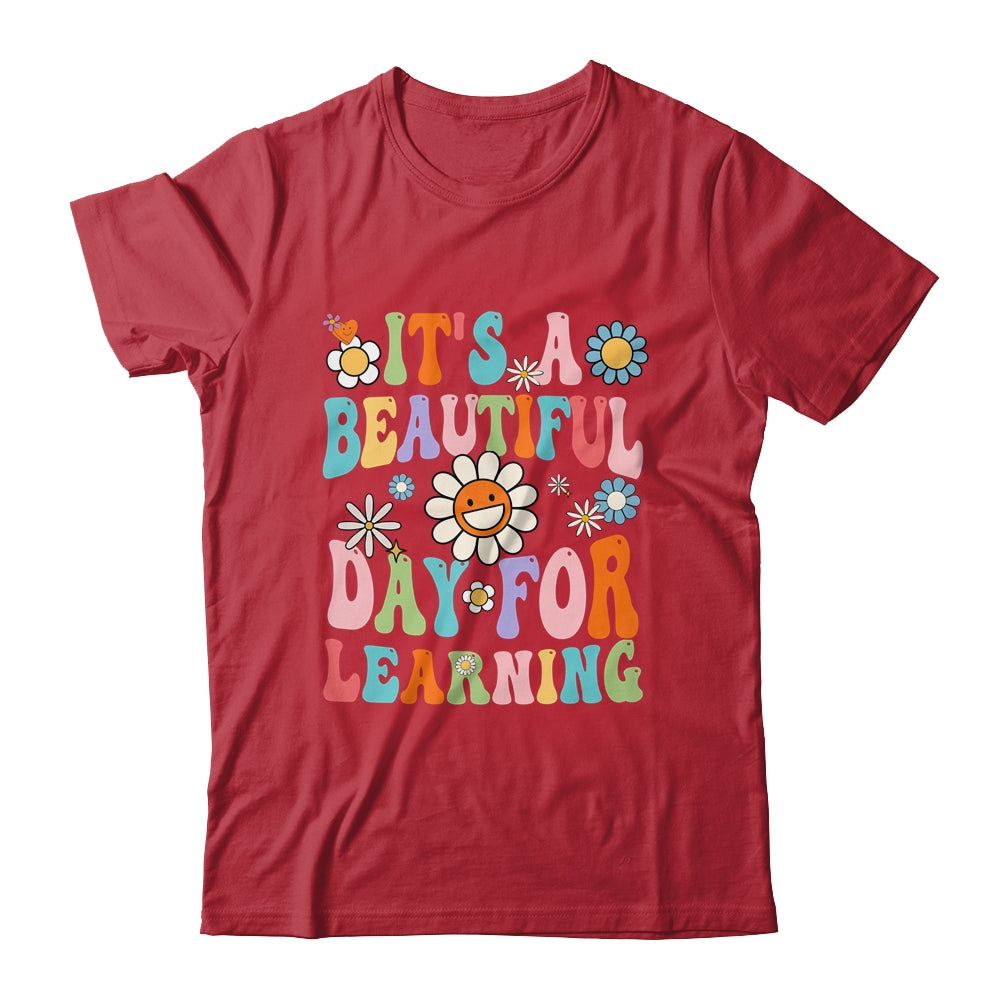 It's Beautiful Day For Learning Retro Teacher Back To School Shirt & Hoodie | siriusteestore