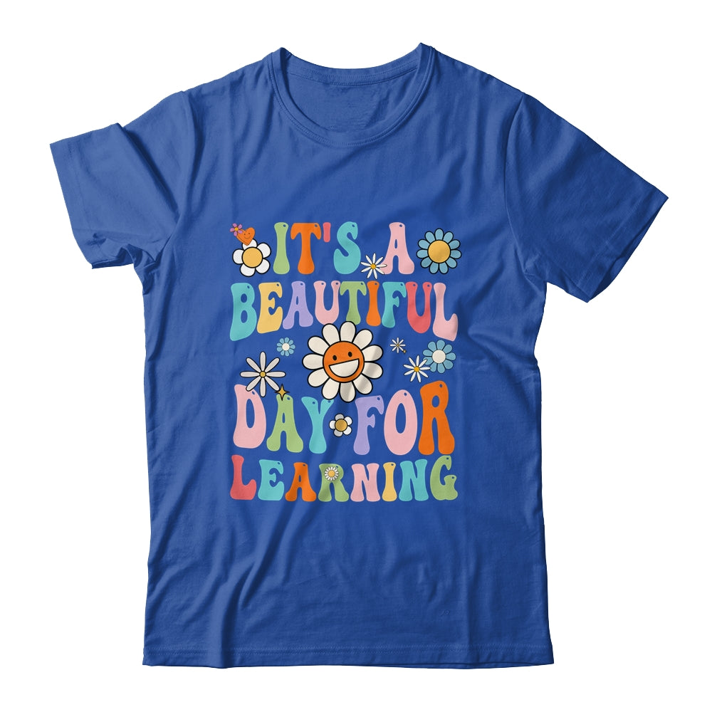It's Beautiful Day For Learning Retro Teacher Back To School Shirt & Hoodie | siriusteestore