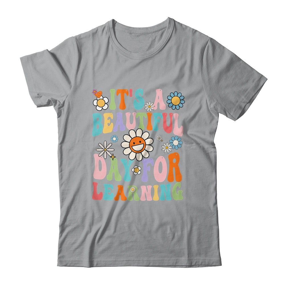 It's Beautiful Day For Learning Retro Teacher Back To School Shirt & Hoodie | siriusteestore