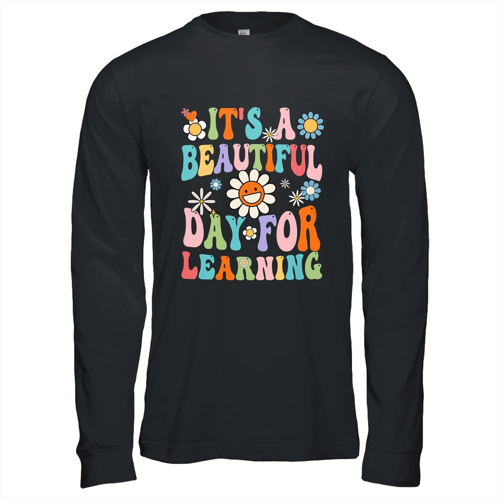 It's Beautiful Day For Learning Retro Teacher Back To School Shirt & Hoodie | siriusteestore