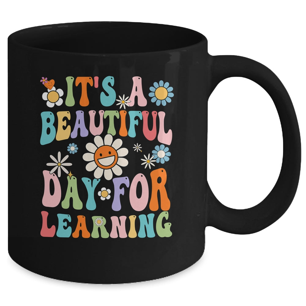 It's Beautiful Day For Learning Retro Teacher Back To School Mug | siriusteestore