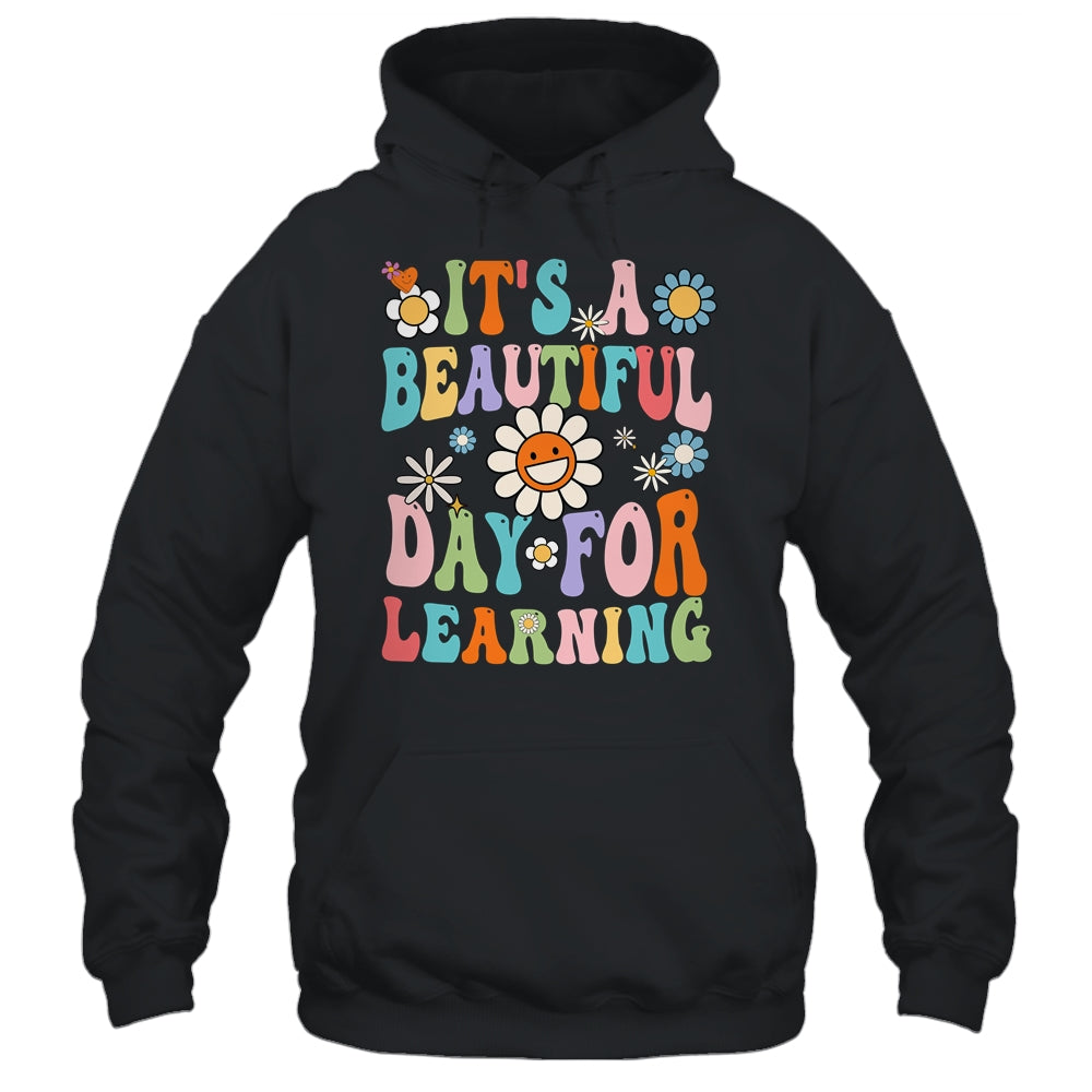 It's Beautiful Day For Learning Retro Teacher Back To School Shirt & Hoodie | siriusteestore