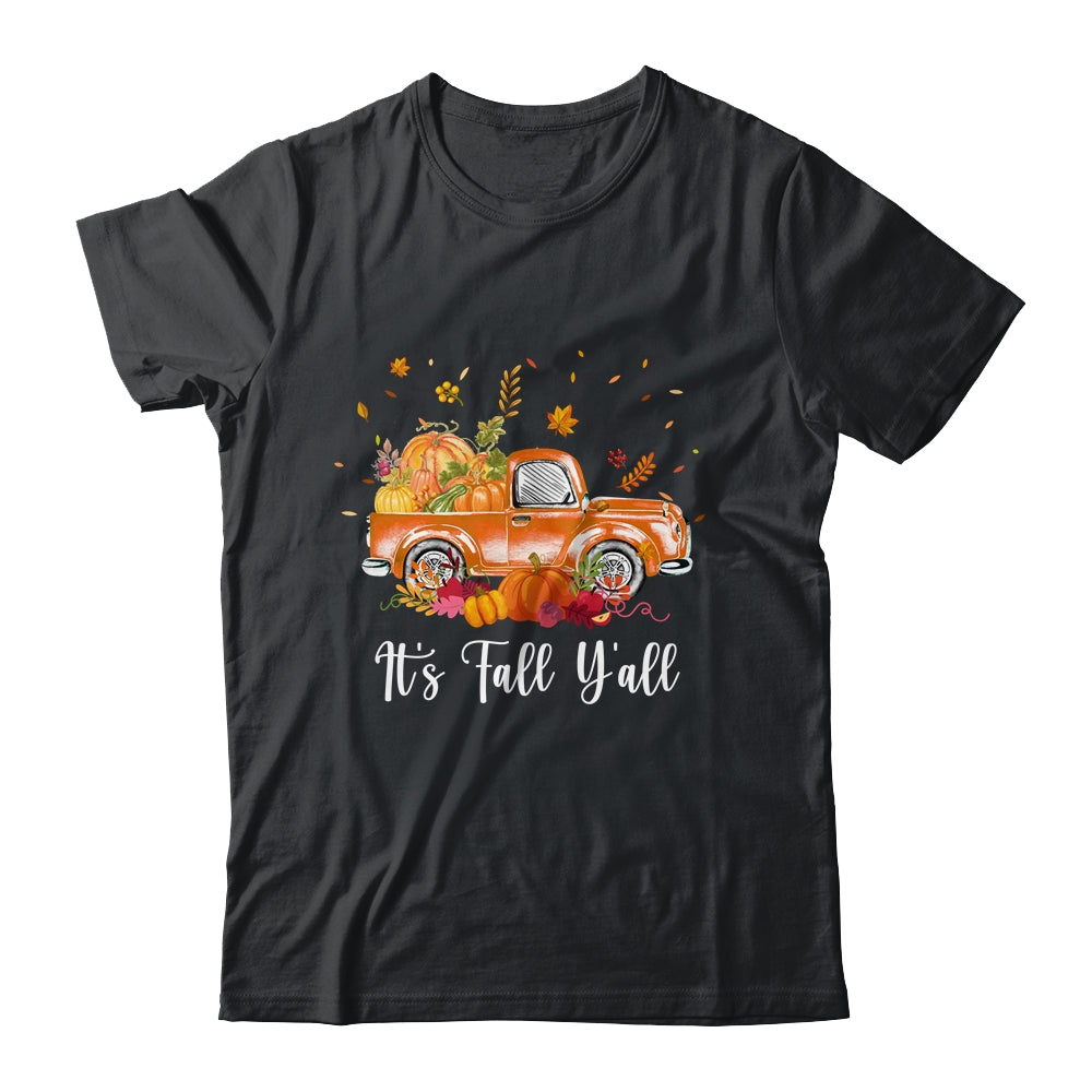 It's Fall Y'all Pumpkin Truck Autumn Tree Hello Fall Women Shirt & Long Sleeve | siriusteestore