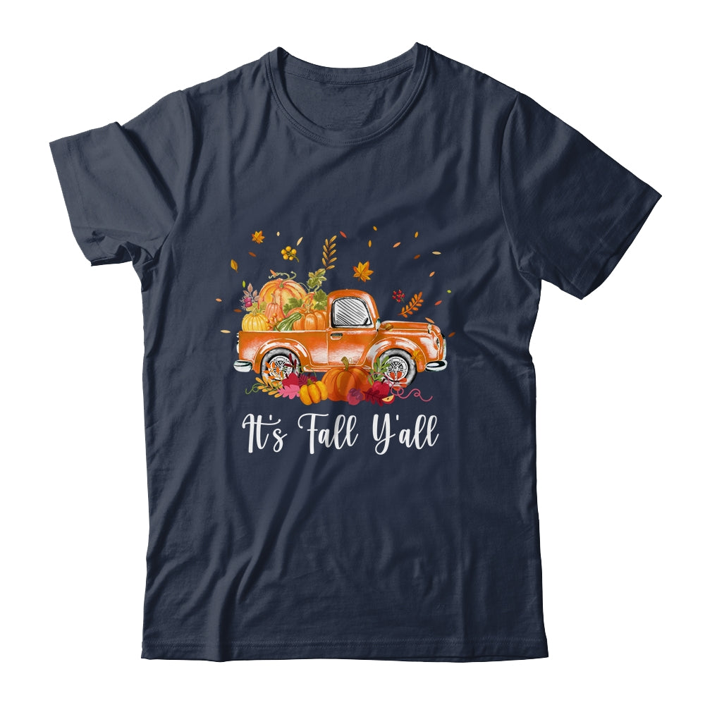 It's Fall Y'all Pumpkin Truck Autumn Tree Hello Fall Women Shirt & Long Sleeve | siriusteestore