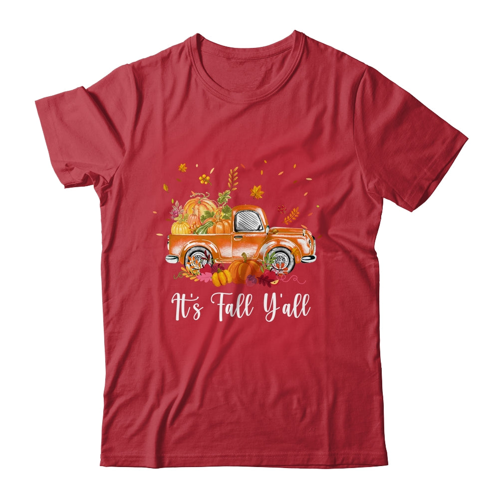 It's Fall Y'all Pumpkin Truck Autumn Tree Hello Fall Women Shirt & Long Sleeve | siriusteestore
