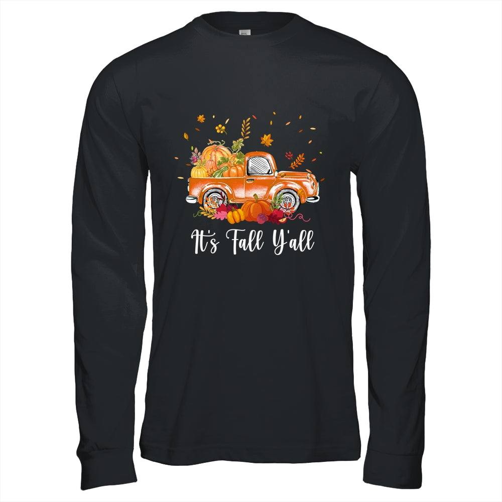It's Fall Y'all Pumpkin Truck Autumn Tree Hello Fall Women Shirt & Long Sleeve | siriusteestore