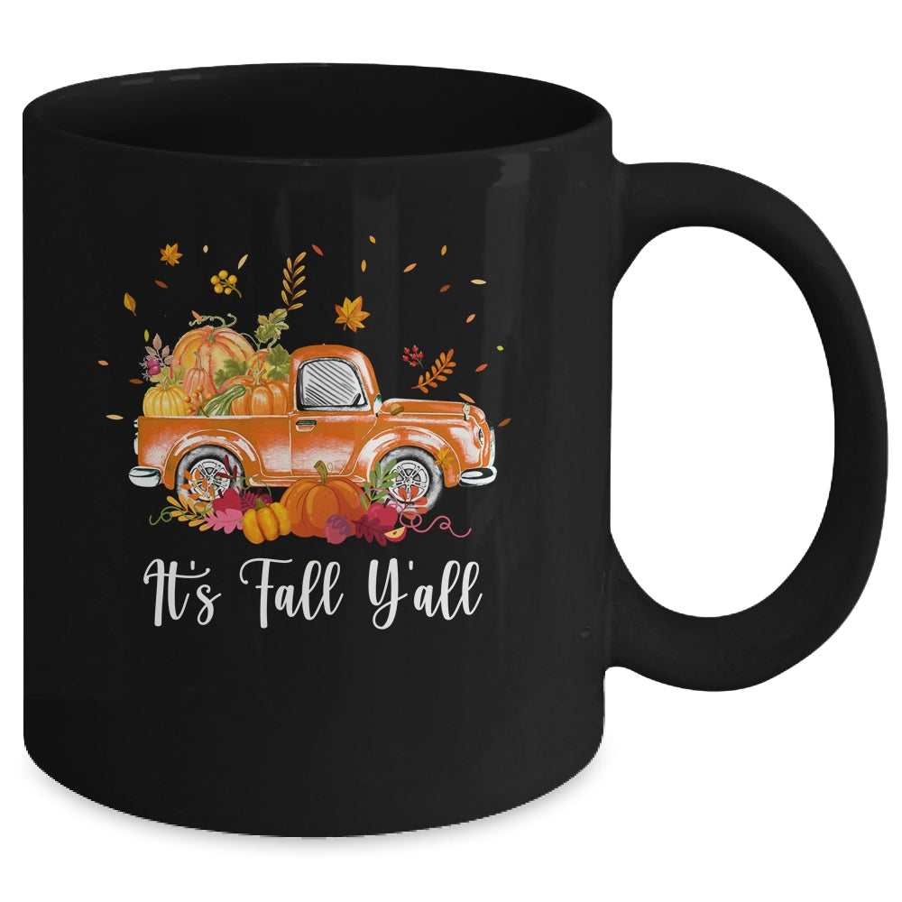It's Fall Y'all Pumpkin Truck Autumn Tree Hello Fall Women Mug | siriusteestore