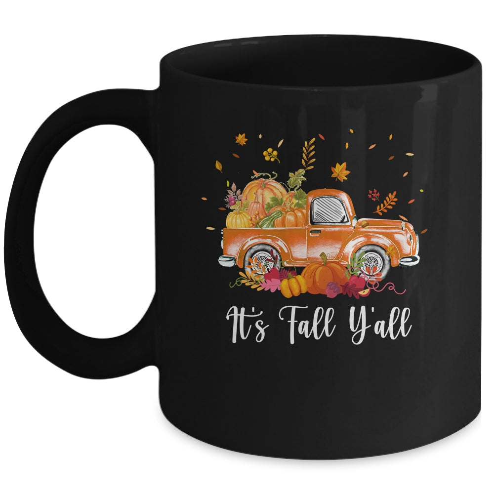 It's Fall Y'all Pumpkin Truck Autumn Tree Hello Fall Women Mug | siriusteestore