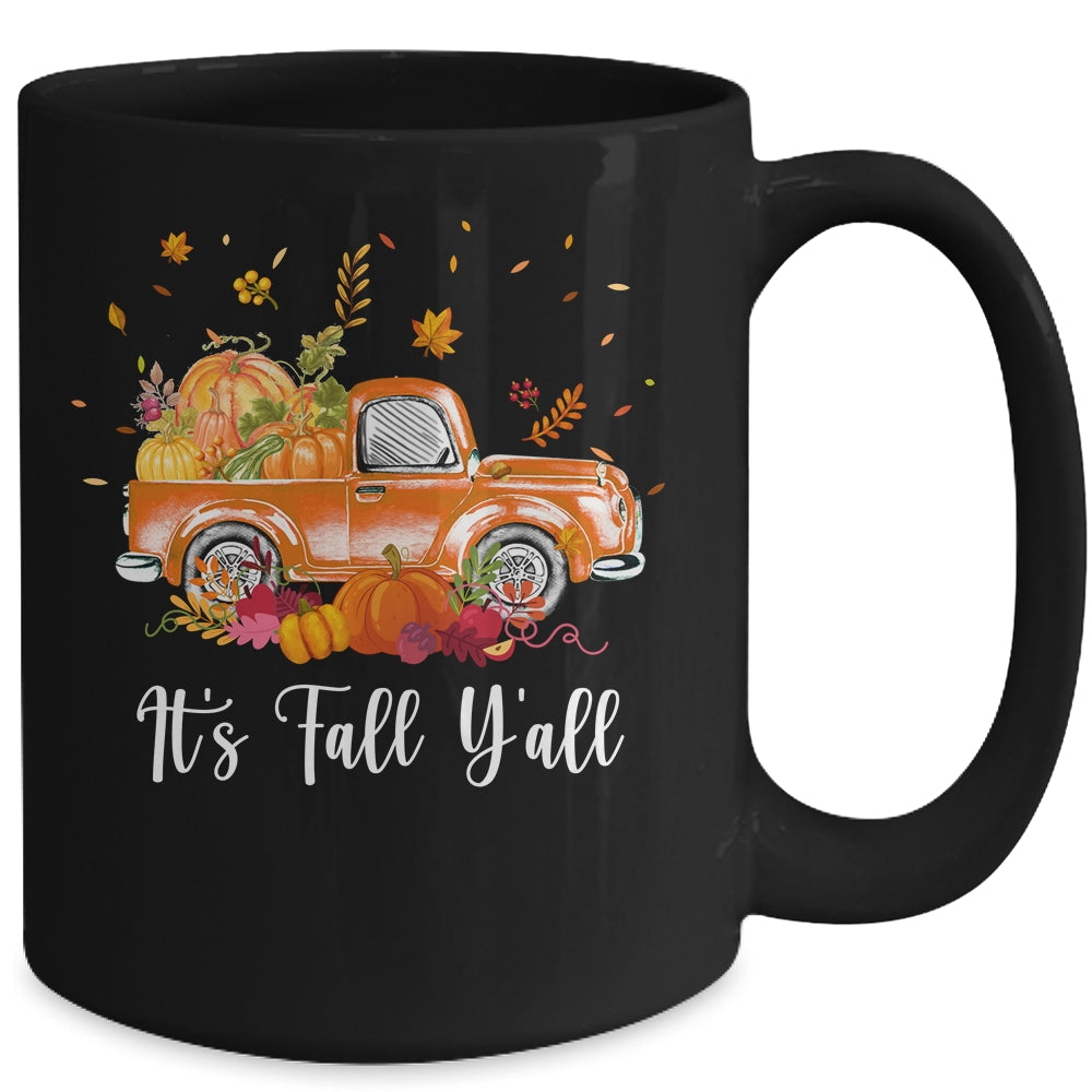It's Fall Y'all Pumpkin Truck Autumn Tree Hello Fall Women Mug | siriusteestore