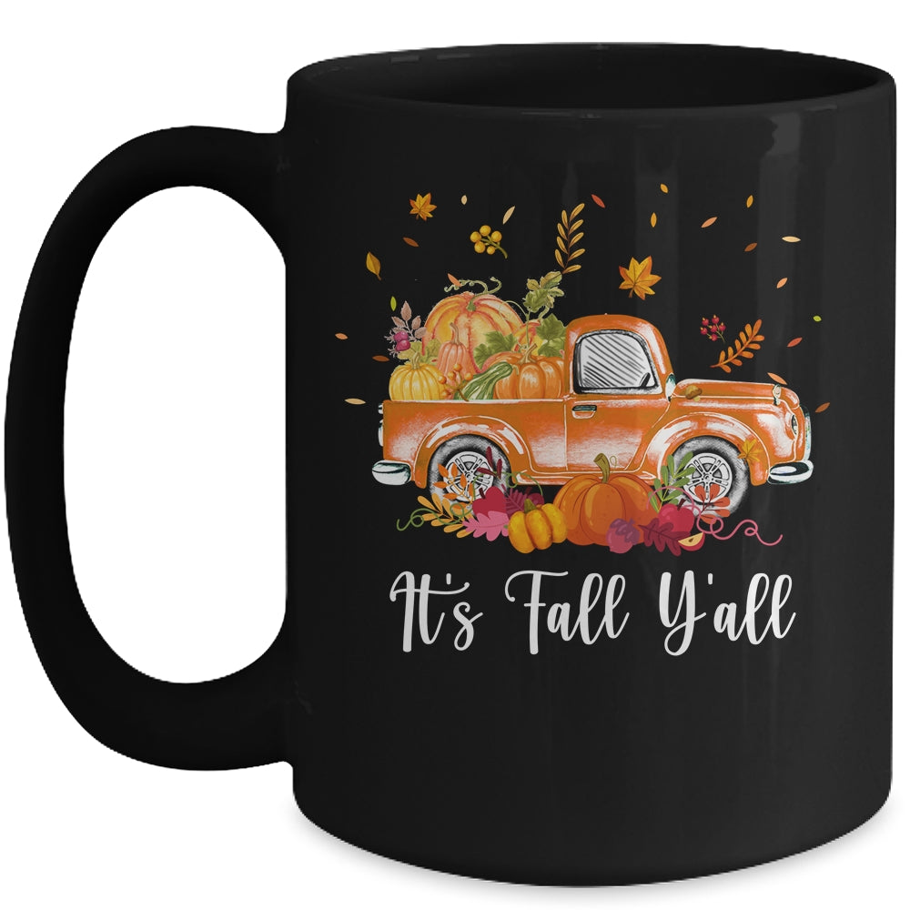 It's Fall Y'all Pumpkin Truck Autumn Tree Hello Fall Women Mug | siriusteestore