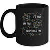 It's Fine I'm Fine Everything Is Fine Christmas Lights Mug | siriusteestore