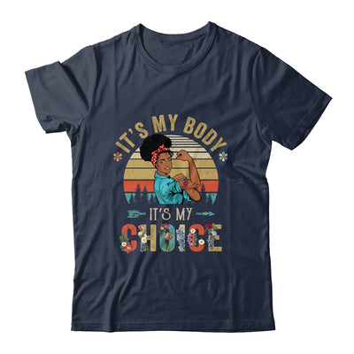 It's My Body Choice Feminist Black Womens Floral Feminist Shirt & Tank Top | siriusteestore