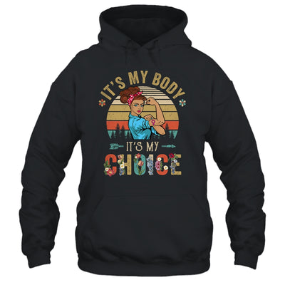 It's My Body Choice Feminist Womens Floral Feminist Retro Shirt & Tank Top | siriusteestore