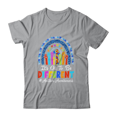 It's Ok To Be Different Autism Awareness Leopard Rainbow Shirt & Hoodie | siriusteestore