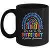 It's Ok To Be Different Autism Awareness Leopard Rainbow Mug | siriusteestore