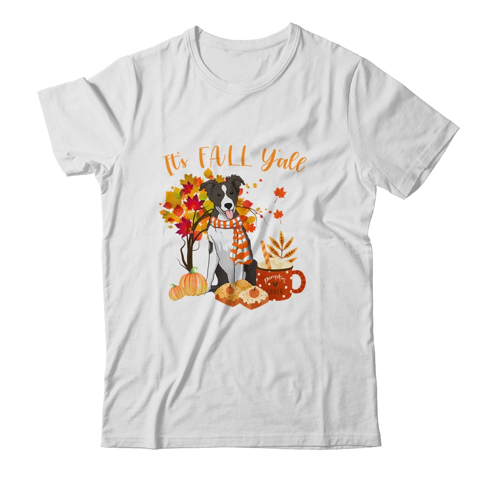 Its Fall Yall Border Collie Dog Halloween Autumn Shirt & Sweatshirt | siriusteestore