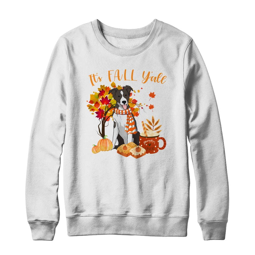 Its Fall Yall Border Collie Dog Halloween Autumn Shirt & Sweatshirt | siriusteestore