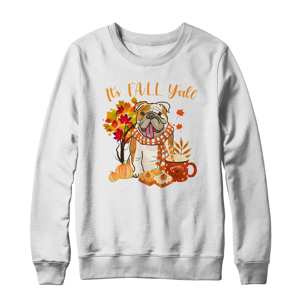 Its Fall Yall Bulldog Dog Halloween Autumn Shirt & Sweatshirt | siriusteestore