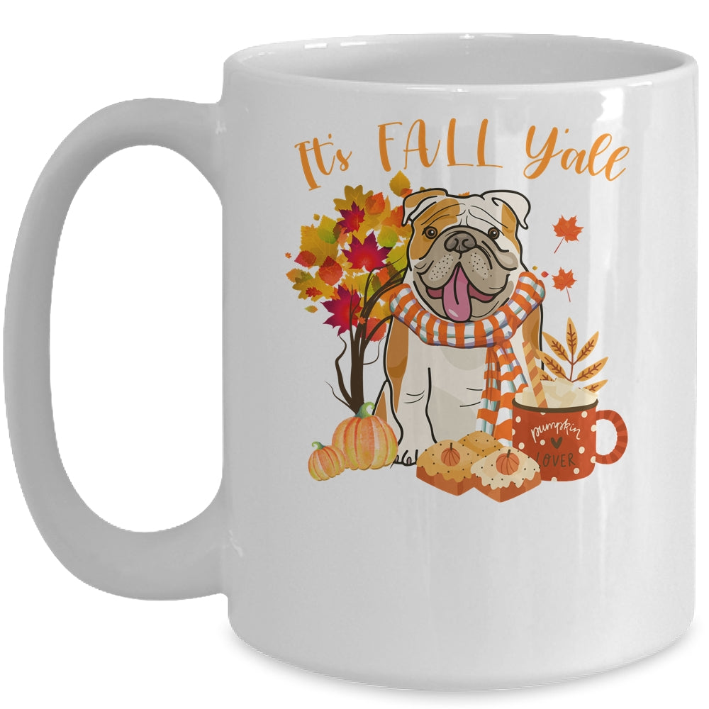 Its Fall Yall Bulldog Dog Halloween Autumn Mug | siriusteestore