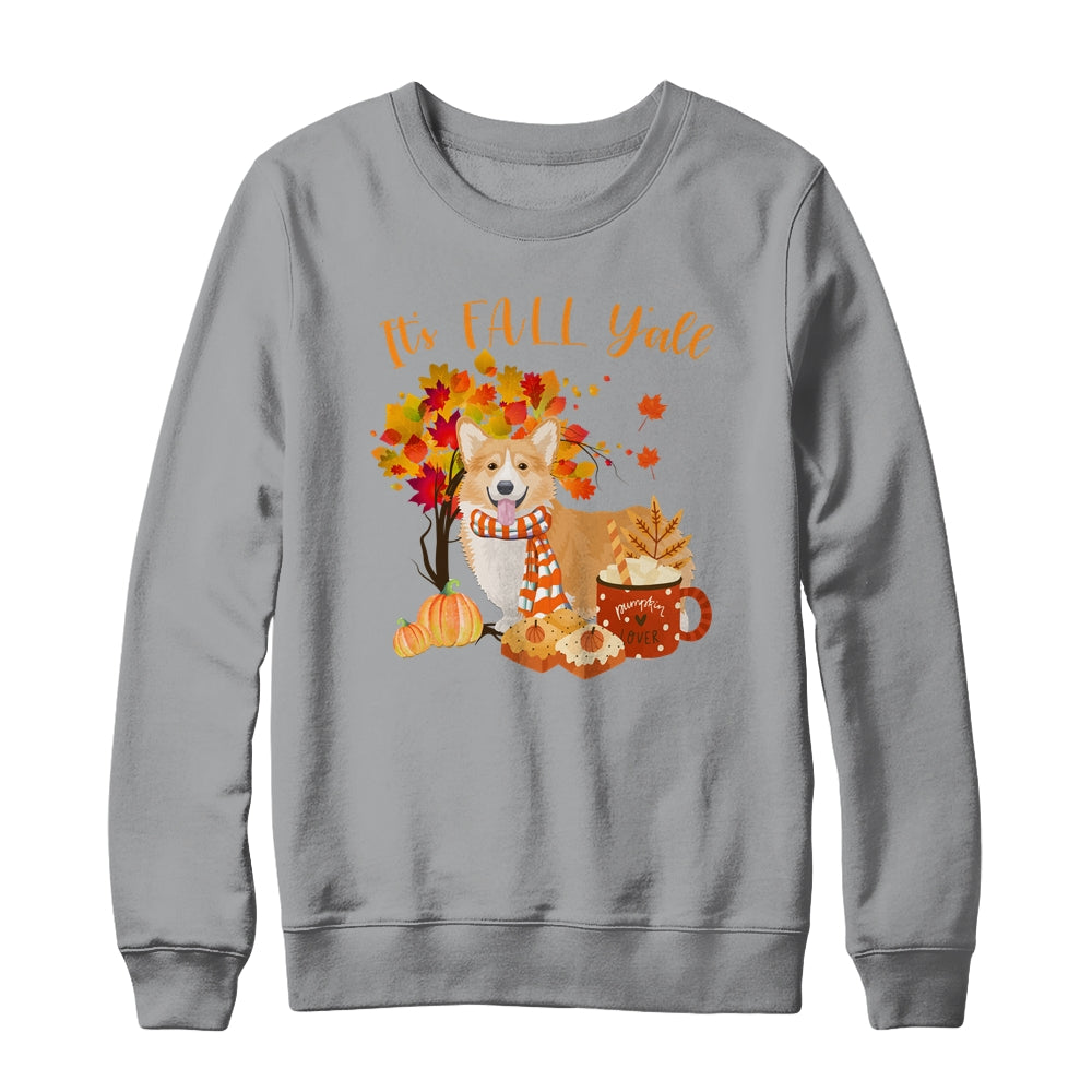 Its Fall Yall Corgi Dog Halloween Autumn Shirt & Sweatshirt | siriusteestore