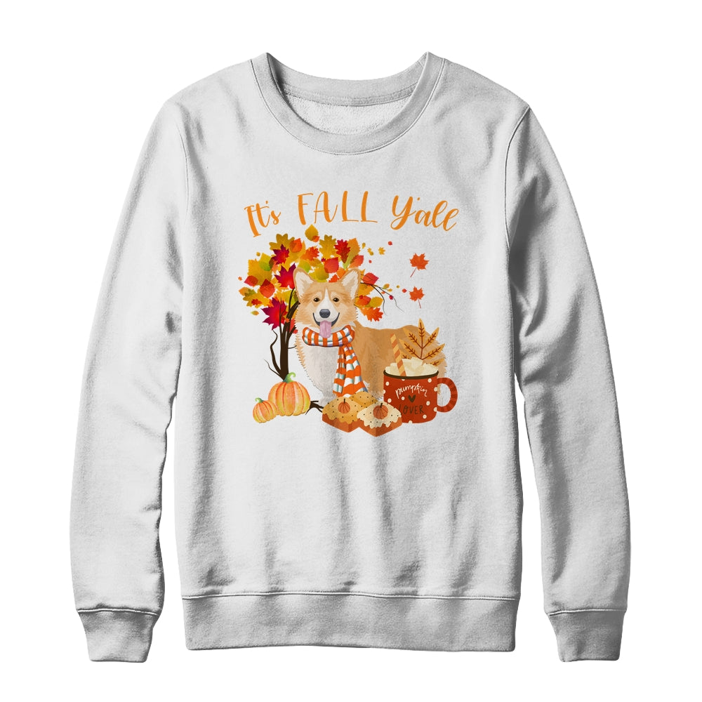 Its Fall Yall Corgi Dog Halloween Autumn Shirt & Sweatshirt | siriusteestore