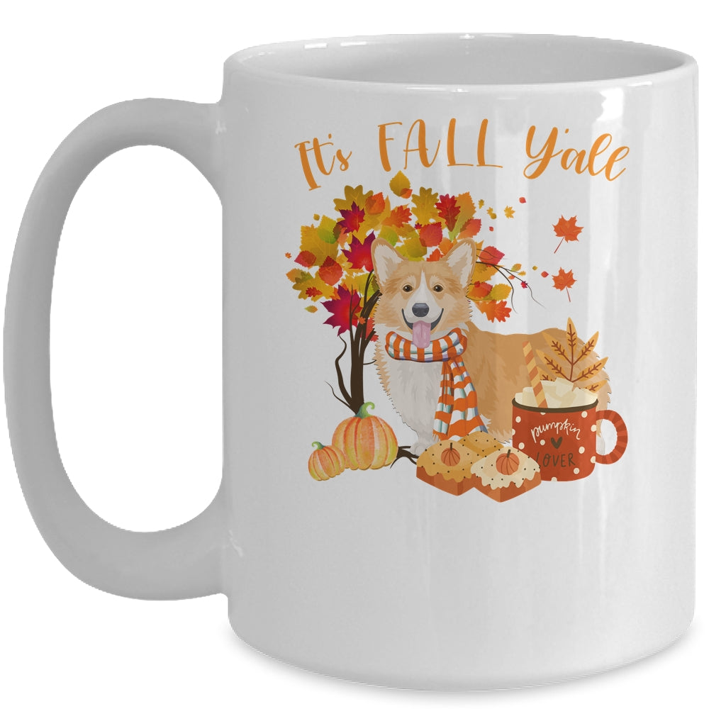 Its Fall Yall Corgi Dog Halloween Autumn Mug | siriusteestore