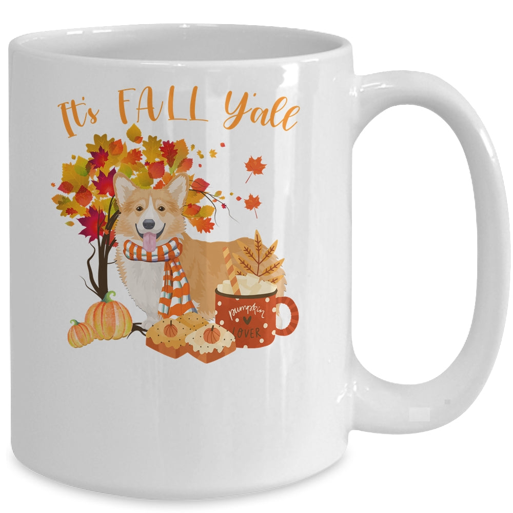 Its Fall Yall Corgi Dog Halloween Autumn Mug | siriusteestore